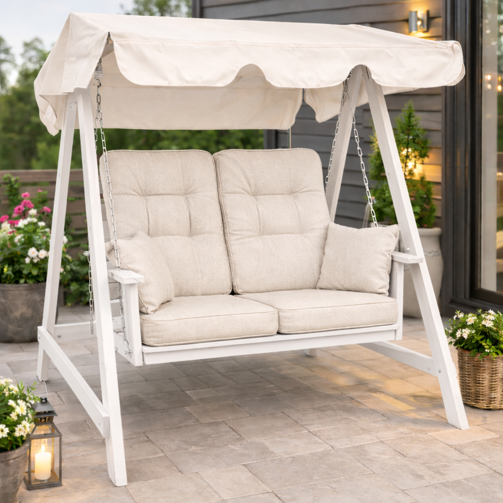 Hammock Eden Wood Mellby 2-sits, vitmålad