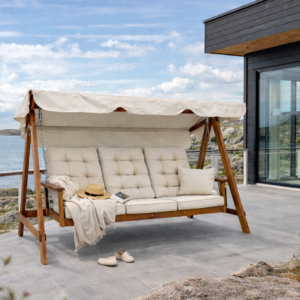 Hammock Eden Wood Mellby 3 sits, brunlaserad