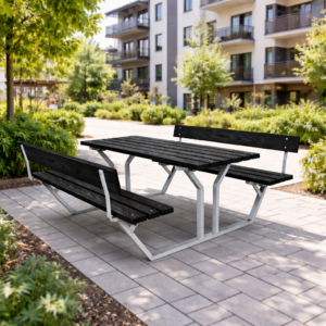 Bänkbord Eden Wood Nova med rygg komposit 180 cm