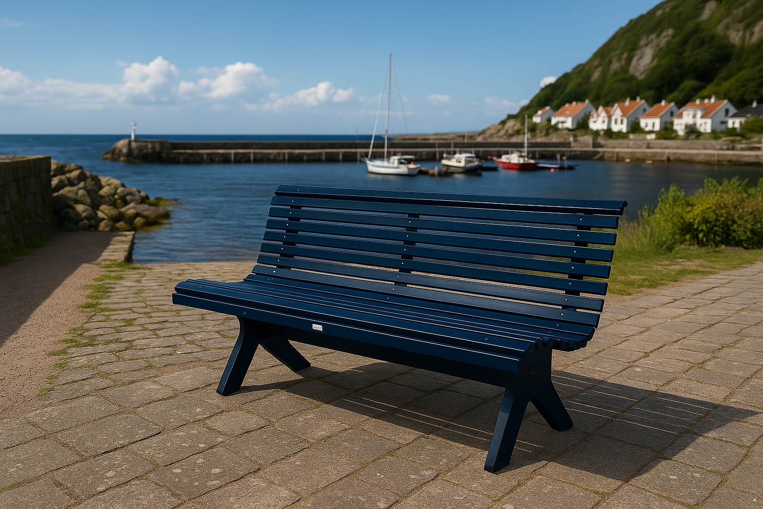 Grevie soffa – Havsblå, Eden Wood