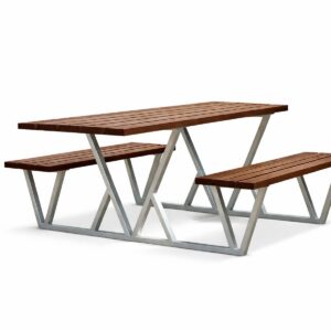 Bänkbord Eden Wood Wix tillgänglighetsanpassad, komposit 180/150 cm